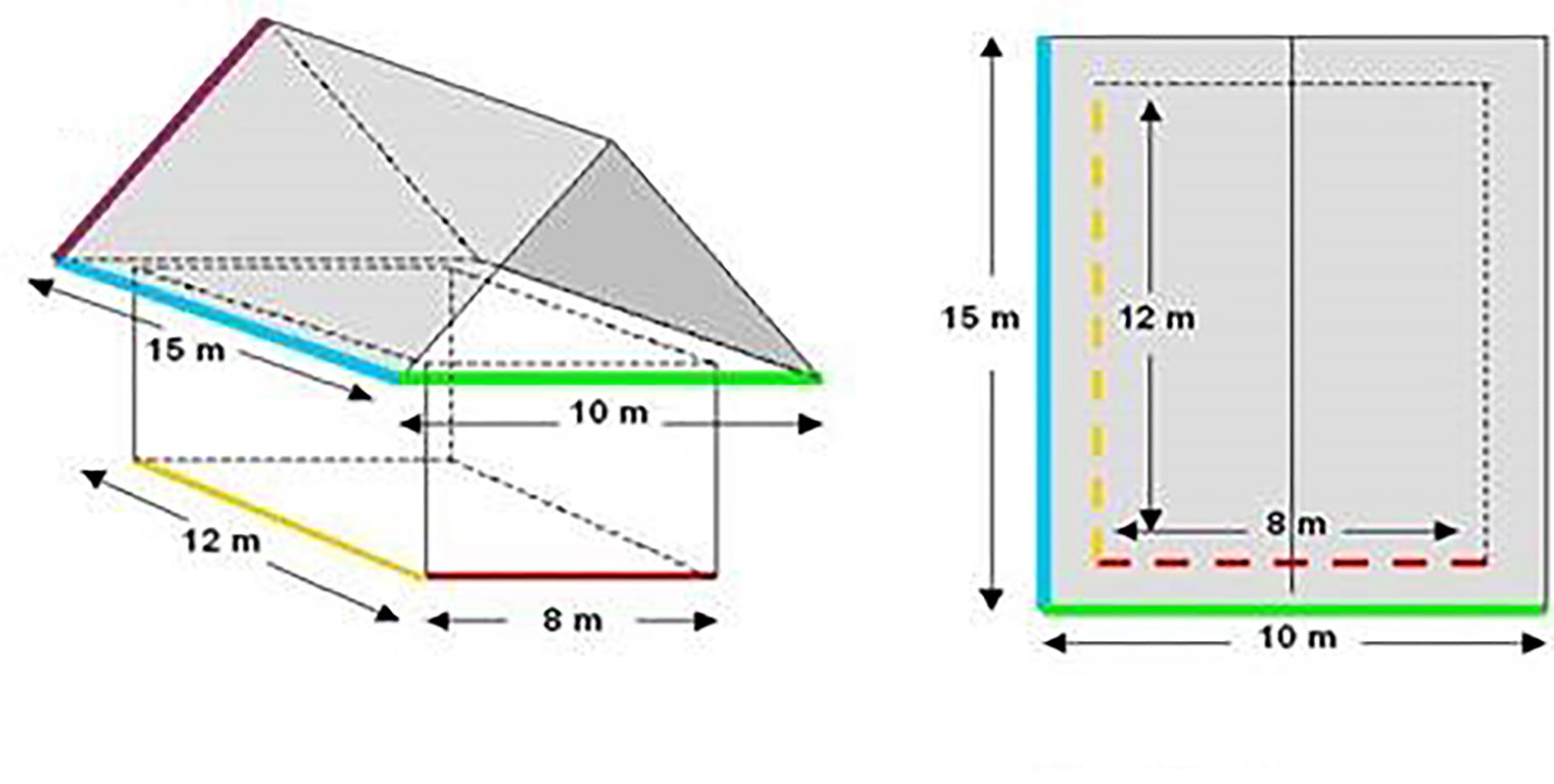Dachüberstand - Illustration